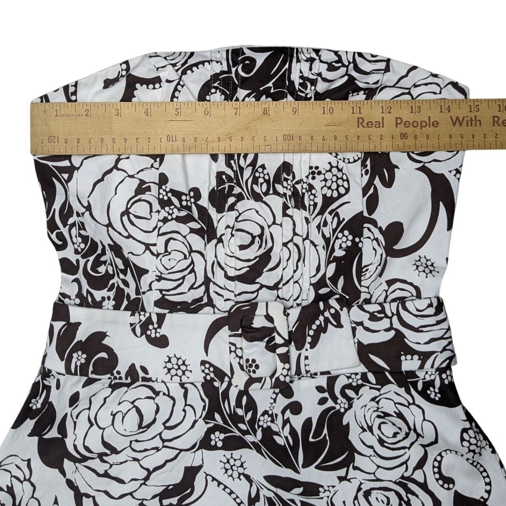 B. Smart Y2K Floral Surfer Summer Strapless Knee Length Dress Women's Size 6 - Picture 3 of 6
